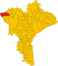 Locatie van Nocera Terinese in Catanzaro (CZ)