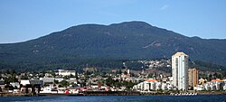 Nanaimo in 2005, from the Strait of Georgia