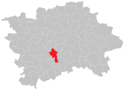 Location of Krč in Prague