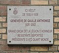 25 octobre 2011 Nièce du Général, elle fut une Française, résistante et déportée, militante des droits de l'Homme, et présidente d'ATD Quart Monde. Elle est née exactement 7 ans après Klaus Barbie, et au cours du procès de ce dernier commencé en 1987, elle témoignera avec d'autres personnalités.