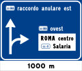 Preavviso di uscita a 1000 m (per uscite terminali)