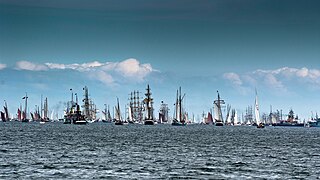 Parade de vieux gréements à la Semaine de Kiel 2009.