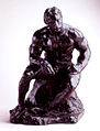 Auguste Rodin, L'athlète, vers 1901-1904, Museo Soumaya, Mexique. L'expressionnisme rodinien transcrit dans le bronze le réalisme, la force, l'expressivité.