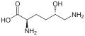 Deutsch: Struktur von 5-Hydroxy-D-lysin English: Structure of 5-hydroxy-D-lysine