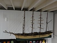 Viermastbark "Helvetia", erstes Hochseeschiff in Schweizer Besitz, Baujahr 1858 (Werft in Bremen), registriert in Le Havre