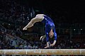 Image 8 Balance beam Credit: Fernando Frazão The balance beam is a rectangular artistic gymnastics apparatus, as well as the event performed using the apparatus. Pictured is Daniele Hypólito in the final of the women's artistic gymnastics competition at the Rio 2016 Olympic Games, where Brazil finished in 8th place. More selected pictures