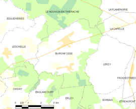 Mapa obce Buironfosse