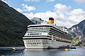 Geiranger recibe frecuentes visitas de cruceros.