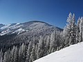 Winter view from near the Lookout Pass Ski Area