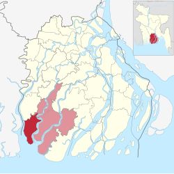 Location of Patharghata Upazila