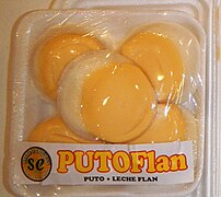 Puto flan, kombinasyon ng puto at leche flan