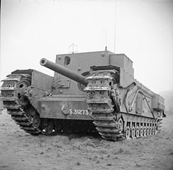 Churchill gun carrier in Dorset, March 1943