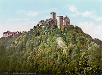 Wartburg c. 1890–1900, visto desde o suroeste