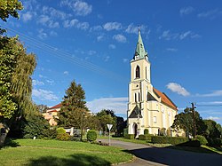 Novogotický kostel Srdce Panny Marie z roku 1896