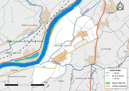 Carte du site Natura 2000 de type SIC localisée sur la commune.