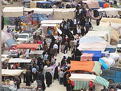 A street market is an open-air market Qom City Mostafa Meraji 2007 Georgian 10.jpg