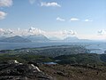 Central Bodø from the mountain of Keiservarden Indre by fra Keiservarden