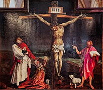 Colmar - Unterlinden Museum - The Isenheim Altarpiece 1512-16 by Matthias Grünewald (ca 1470-1528) - Crucifixion 08.jpg