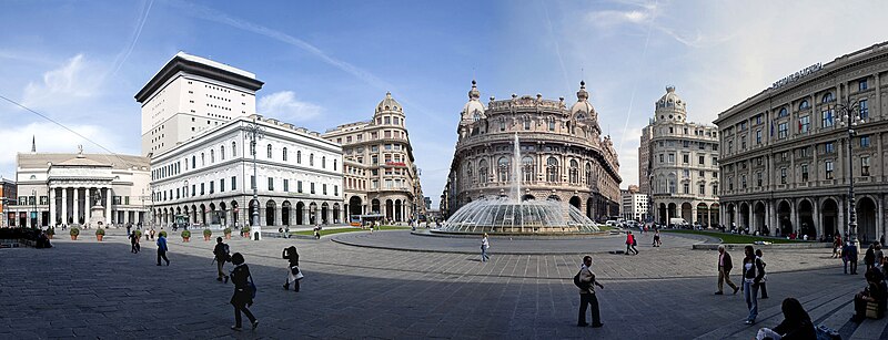 Unha vista da Piazza de Ferrari