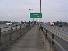 Interstate 205 bike path between Portland, Oregon, and Vancouver, Washington