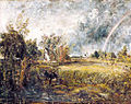 Cottage en East Bergholt, de Constable (pintura inglesa entre los siglos XVIII y XIX).