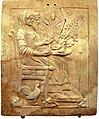 Pinax de Perséfone y Hades, procedente de Locri.