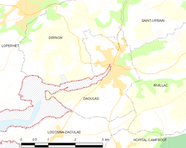 Mapa obce Daoulas