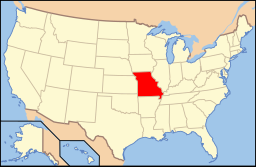 Missouris läge i USA