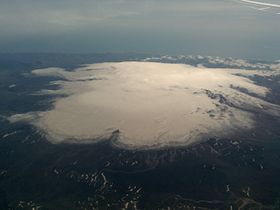 Vista aérea del glaciar