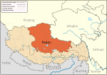 Location of Nagqu in the Tibet Autonomous Region