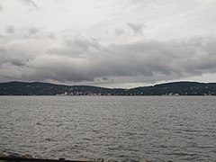 Nyack, New York from across the Hudson River in 2017