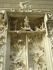 Rodin, Porte de l'Enfer, 1880-1917, plâtre.