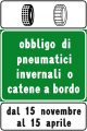 Segnale da utilizzare all'inizio del tratto interessato (viabilità autostradale)