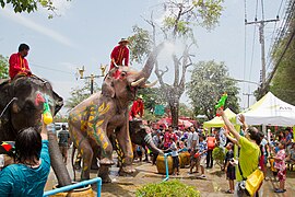 Songkran i Ayutthaya, 13. april 2013.