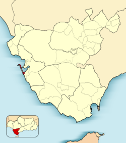 Municipal location in the Province of Cádiz