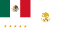 Bandera insignia para el presidente de México, para uso en buques de la Armada.