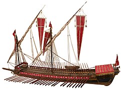 Modello di galea sottile giovannita conservato presso il Museo storico navale di Venezia.