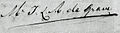 Handtekening Jean Louis Antoine de Grave (1802-1871)