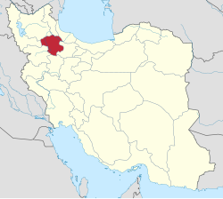 Location of Zanjan Province within Iran