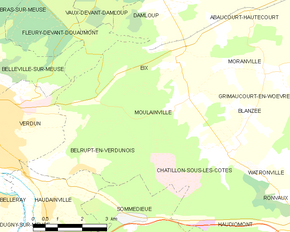 Poziția localității Moulainville
