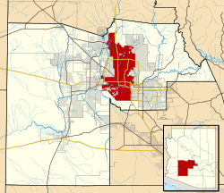 Location in Maricopa County and the state of Arizona