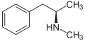 Deutsch: Struktur von N-Methyl-L-amphetamin English: Structure of N-Methyl-L-amphetamine