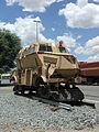 23. KW Ein Panzerfahrzeug aus der Zeit der südafrikanischen Besatzung Namibias im TransNamib-Museum am Bahnhof Windhoek.