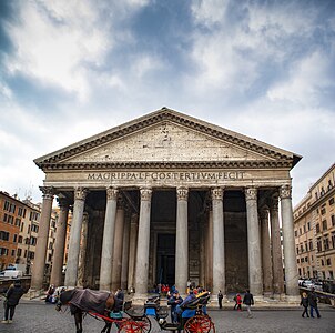 Pantheon during a cloudy day