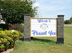 Pleasant View welcome sign