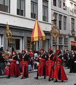 L'ombrellino, porté solennellement lors de la procession du Saint-Sang de Bruges.