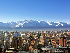 Pogled na Santiago zimi