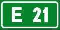 European road number sign (formerly used )