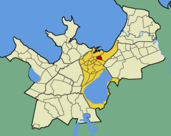 Raua within the district of Kesklinn (Midtown).