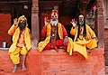 Saddhu's uku a a Katmandu durbar square